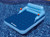 80-Inch Inflatable Blue Malibu Pool Mattress with Removable Back Rest