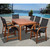 7-Piece Brown Bahamas Eucalyptus Rectangular Patio Dining Set 59"