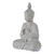 16.5" Gray Distressed Finish Outdoor Sitting Buddha Statue
