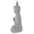 16.5" Gray Distressed Finish Outdoor Sitting Buddha Statue