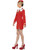 49" Red and White Trolley Dolly Women Adult Halloween Costume - Small