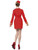 49" Red and White Trolley Dolly Women Adult Halloween Costume - Small