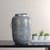 21" Botanic Beauty Gray Cut-Out Pillar Candleholder Lantern