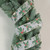 Ivory and Green Holly Leaves Christmas Wired Craft Ribbon 2.5" x 16 Yards