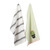 Set of 2 White and Green Cactus Embellished Rectangular Dishtowels 28"