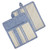 Set of 2 Nautical Blue and White Striped Pattern Potholders 9"