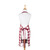 32" Wine Red and White Checkered Adjustable Heavyweight Fringe Chef Apron with Pocket