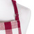 32" Wine Red and White Checkered Adjustable Heavyweight Fringe Chef Apron with Pocket