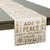 72" x 14" White and Gold Colored Christmas Collage Themed Table Runner