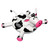 Inflatable Black and White Ride-On Cow Novelty Swimming Pool Float, 54-Inch