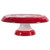 11" Red and White Christmas Themed Santa Cake Plate With Stand