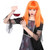 Bright Orange Halloween Wig Costume Accessory- One Size Fits Most
