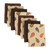 Set of 8 Beige and Brown Rectangular Kitchen Dish Towels 19"