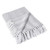 Gray Herringbone Striped Cotton Fringed Throw Blanket 50" x 60"