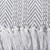 Gray Herringbone Striped Cotton Fringed Throw Blanket 50" x 60"