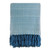 Blue and White Chevron Fringe Throw Blanket 48" x 67"