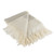 Gray and Beige Vintage Fringed Throw Blanket 50" x 60"