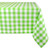 84" Green and White Checkered Patterned Rectangular Tablecloth