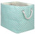 17" Aqua Green and White Chevron Rectangular Large Bin