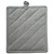 Set of 2 Gray Rectangular Chambray Potholders with Loop 9”