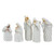 5pc White and Silver Holy Family with Men Christmas Nativity Figure Set 7.25"