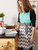 31" Green and Grey Chevron Skirt Kitchen Chef Apron