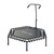 50" Black and Orange Upper Bounce Hexagonal Outdoor Fitness Mini Trampoline - 33906330