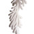 Set of 2 White Hanging Foam Garland Leaves 51"