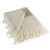 Brown and Beige Vintage Fringed Throw Blanket 50" x 60"