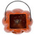 7" Orange Pumpkin Treat Bag Lantern Halloween Decor