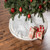 48" Cream White Diamond Quilted Round Holiday Tree Skirt