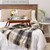 4' x 5' Black and Beige Plaid Rectangular Essential Woven Throw