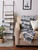 4' x 5' Black, Brown, and White Striped Rectangular Woven Throw