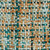 4' x 5' Teal Blue and Orange Variegated Rectangular Woven Throw