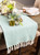 72" Aqua Blue and White Rectangular Diamond Weaved Table Runner