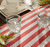 72" Red and White Striped Rectangular Table Runner