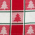 Set of 7 Red, Green, and White Rectangular Christmas Table Runner, 72"