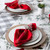 Set of 7 Christmas Red and Green Jacquard Table Runner, 72"