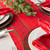 Set of 7 Christmas Red and Green Jacquard Table Runner, 72"