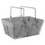 12" x 16" Black and White Rustic Bronze Chicken Wire Ticking Striped Egg Basket