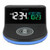 5.25" Black and Blue Glow Wireless Charging Alarm Clock