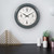 18" White and Black Contemporary Round Hamilton Wall Clock