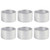 Set of 6 Silver Finished Round Napkin Rings 1.75"