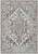 5.25' x 7.25' Denim and Beige Distressed Rectangular Area Throw Rug