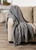 60" Gray Unique Chenille Rectangular Throw Blanket