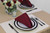 Set of 6 Wine Red Traditional Square Party Napkins 20”