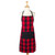 32” Red and Black Buffalo Checked Adjustable Chef’s Apron with Pocket