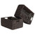 Set of 2 Chocolate Brown Granville Medium Foldable Storage Baskets, 15.75”