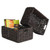 Set of 2 Chocolate Brown Granville Medium Foldable Storage Baskets, 15.75”