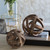 9.75" Natural Brown Contemporary Globe Shape Ravello Orbs